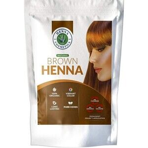 Henna Cosmetics Brown Herbal Henna Hair Color Dye Kit 50 Grams Natural